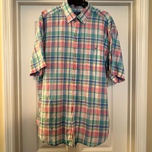 Vineyard Vines Men’s XXL Classic Fit Tucker Short Sleeve Shirt Plaid